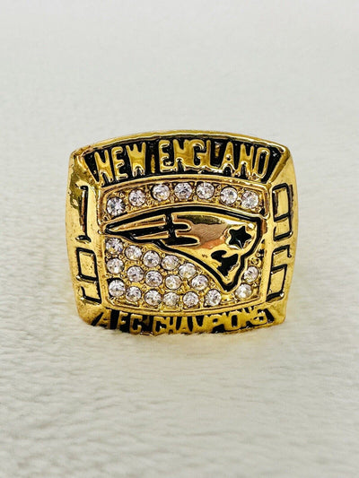 1996 New England Patriots Championship Ring 24k Gold Overlay, US SHIP - EB Sports Champion's Cache