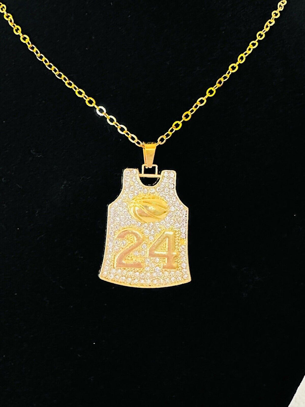 LA Lakers Kobe Bryant # 24 Jersey Gold Necklace Pendant Basketball, US FAST SHIP - EB Sports Champion's Cache