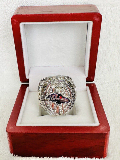 2012 Baltimore Ravens Super Bowl Ring W Box- Joe Flacco, US SHIP - EB Sports Champion's Cache