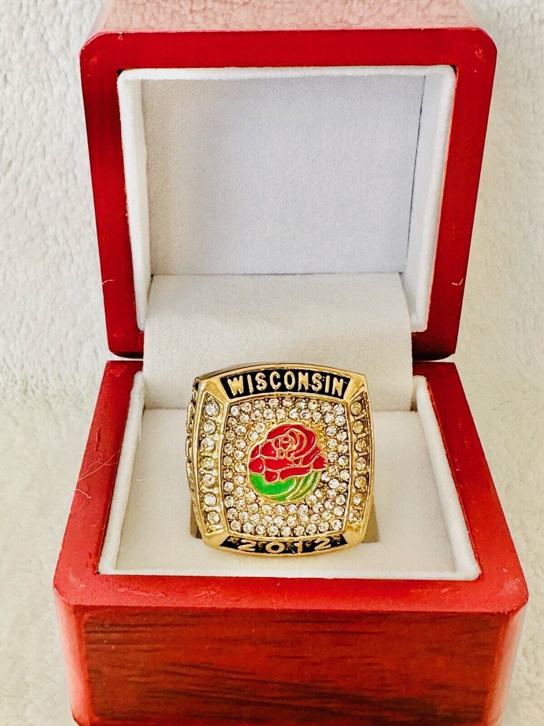 2012 Wisconsin Rose Bowl Ring W Box, US SHIP, - EB Sports Champion's Cache