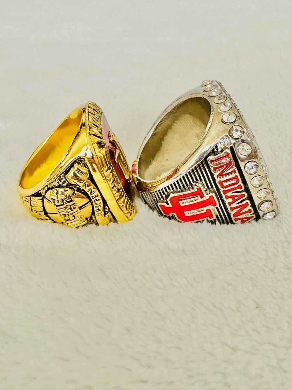 2 PCS INDIANA HOOSIERS CHAMPIONSHIP RING Set, US SHIP - EB Sports Champion's Cache