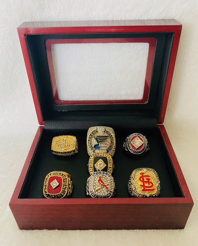 ST Louis Ultimate Collection Championship Ring SET W Box, US Ship NFL/MLB/NHL - EB Sports Champion's Cache