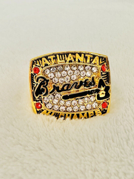 1996 Atlanta Braves National League Champion Ring W Box, Lopez US SHIP - EB Sports Champion's Cache