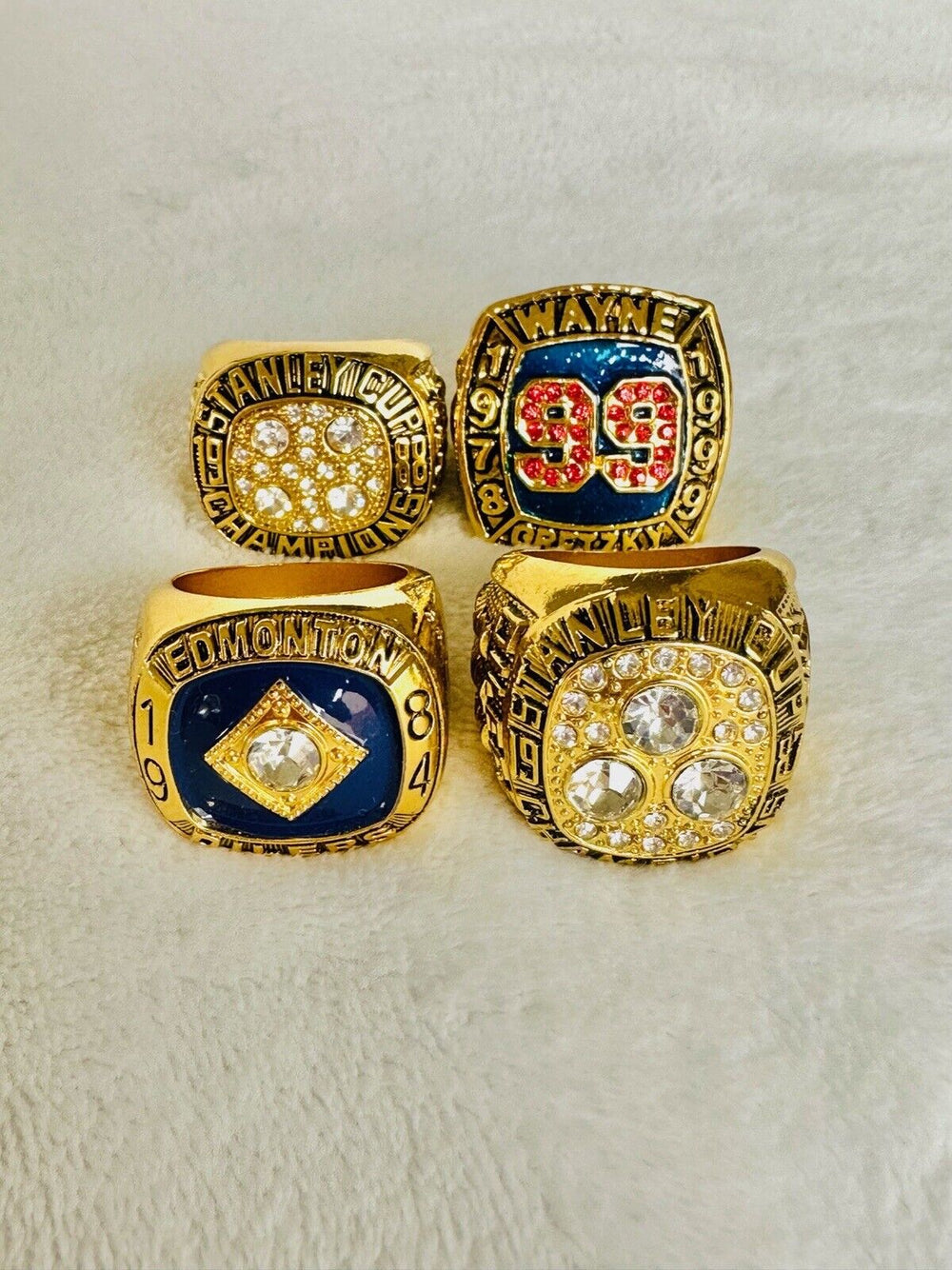 4 WAYNE GRETZKY Ultimate Ring SET W Box Set,  SHIP 1984/87/88 HOF - EB Sports Champion's Cache