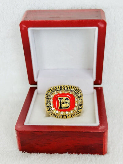 1987 Denver Broncos AFC Championship Ring W Box, Elway, US SHIP - EB Sports Champion's Cache