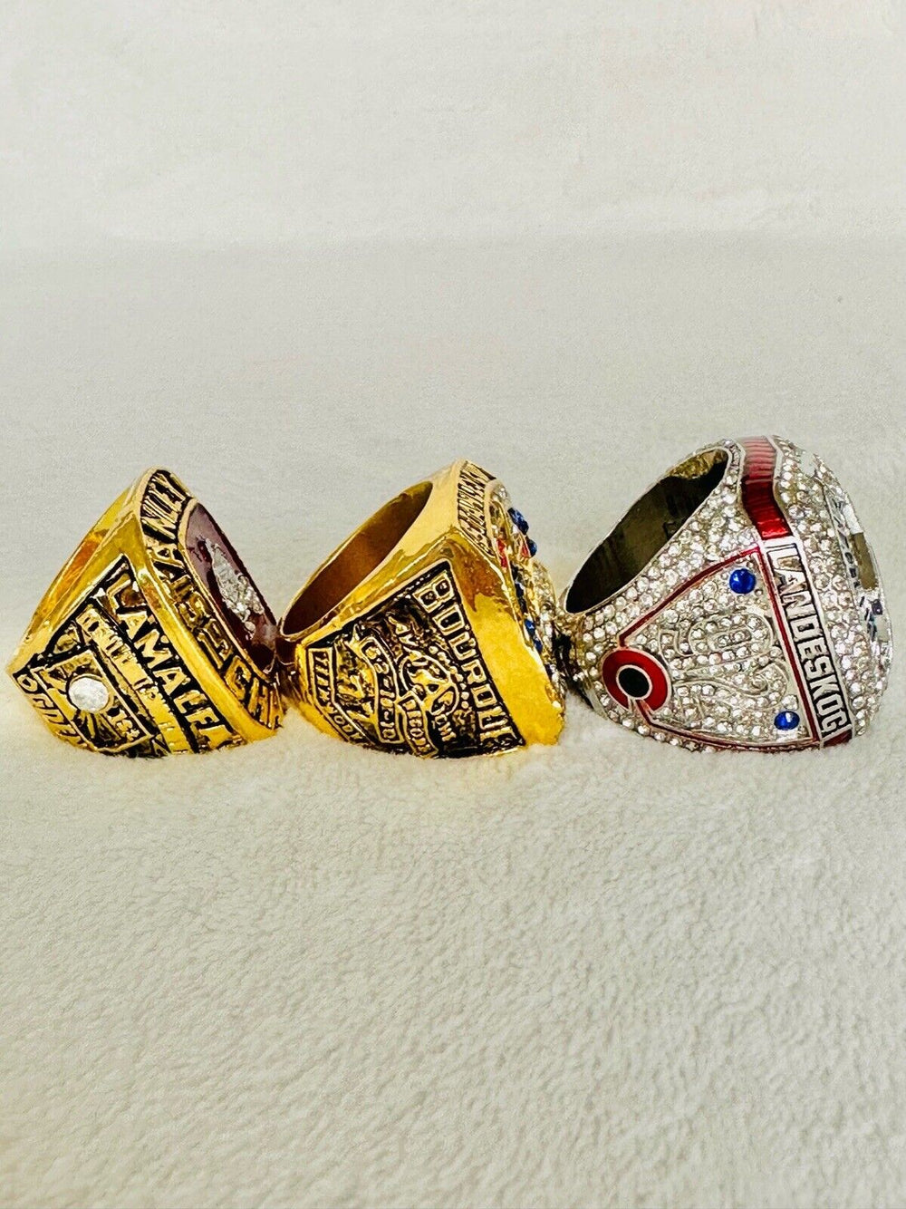 3 PCS Colorado Avalanche Stanley Cup Championship ring Set W, US SHIP - EB Sports Champion's Cache