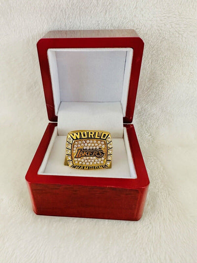 2000 Los Angeles Lakers NBA Championship Replica Ring W Box,  SHIP - EB Sports Champion's Cache