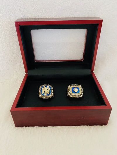 2 PCS NEW YORK Yankees World Series Champions Ring Set W Box,  SHIP 1977/78 - EB Sports Champion's Cache