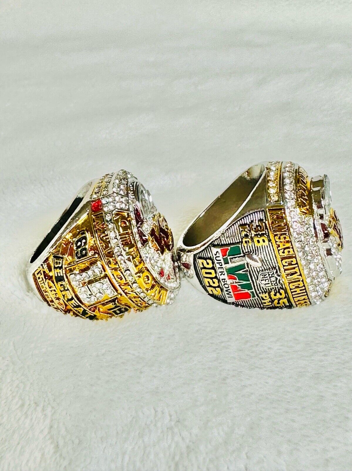 2PCS Chiefs Ring Kansas City Chiefs SUPER BOWL Ring SET, US SHIP