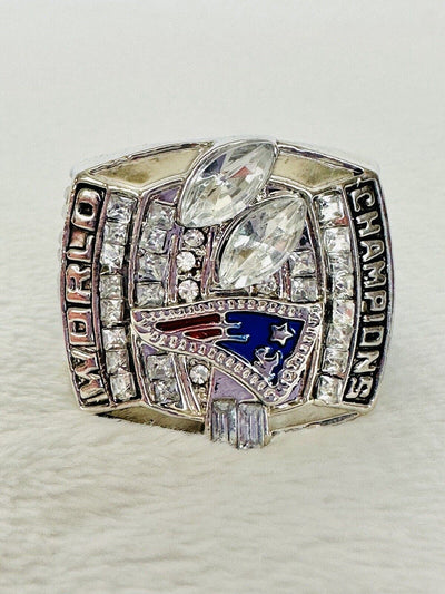 2003 New England Patriots Championship Ring Silver Plated, Brady, US SHIP - EB Sports Champion's Cache