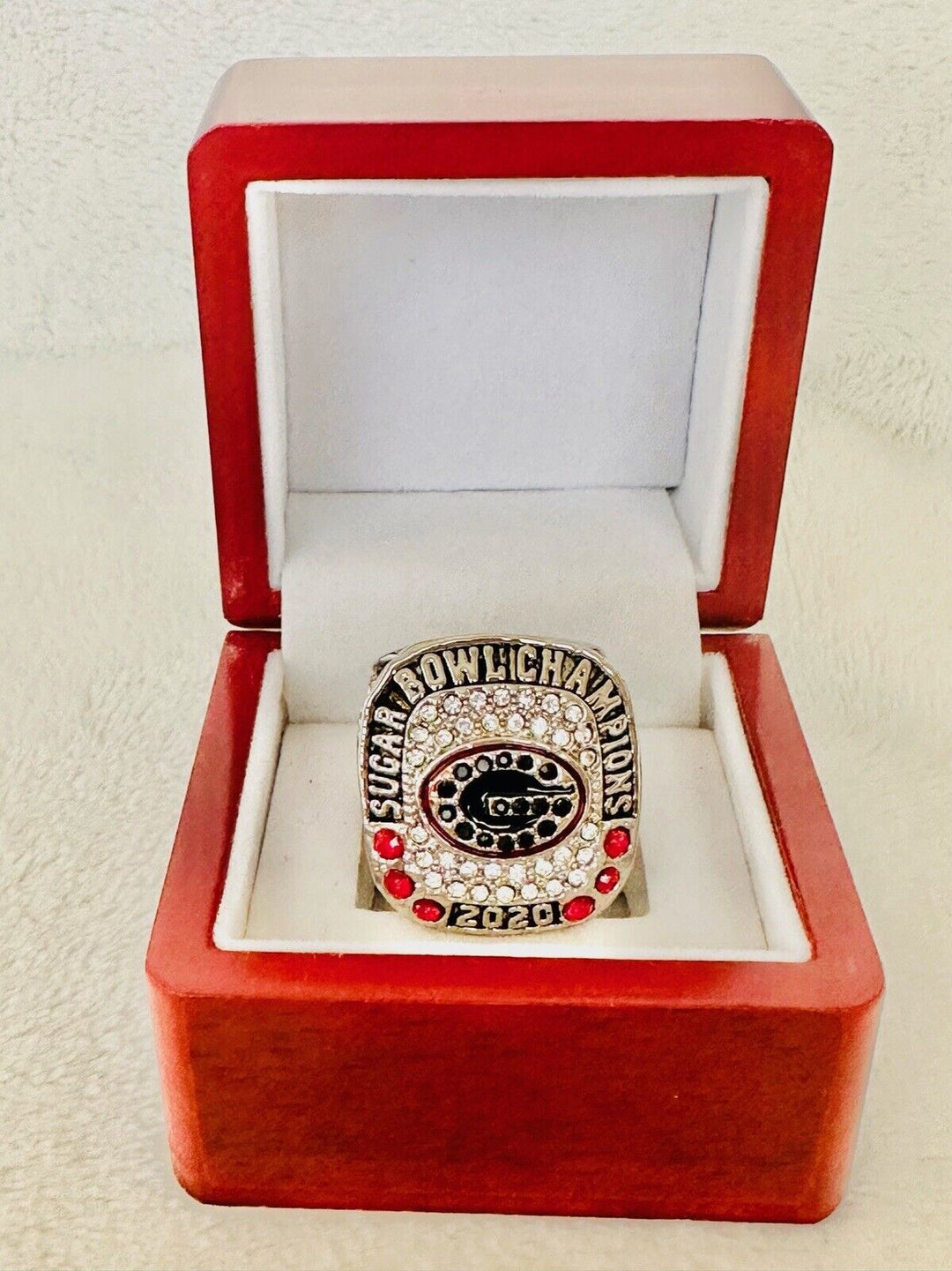 2020 Georgia Bulldogs Sugar Bowl Championship Ring W Box, US SHIP - EB Sports Champion's Cache