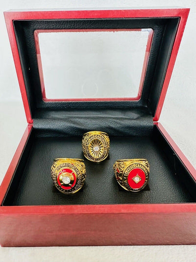 3 PCS St Louis Cardinals World Series Ring Set W Box,  SHIP 1942/44/46 - EB Sports Champion's Cache