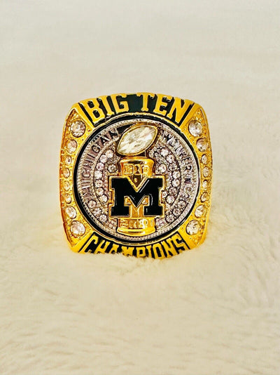 2021 Michigan Wolverines Replica Big Ten Championship Ring 24k, US SHIP - EB Sports Champion's Cache