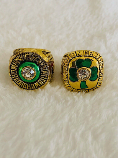 2 PCS Boston Celtics Larry Bird Championship Ring Set, US SHIP 1981/84 - EB Sports Champion's Cache