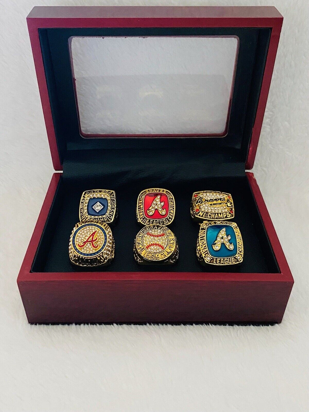 Atlanta Braves Ultimate Collection Champion Ring SET W Box, US SHIP - EB Sports Champion's Cache