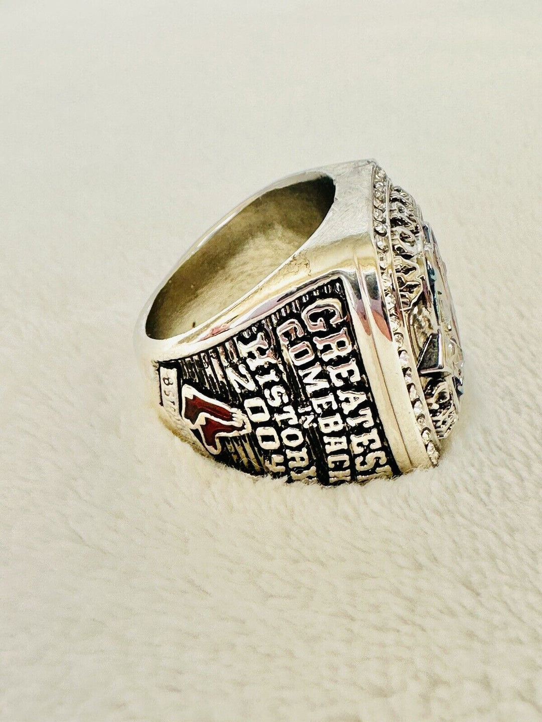 2004 Red Sox World Series Silver Championship Ring,  SHIP - EB Sports Champion's Cache