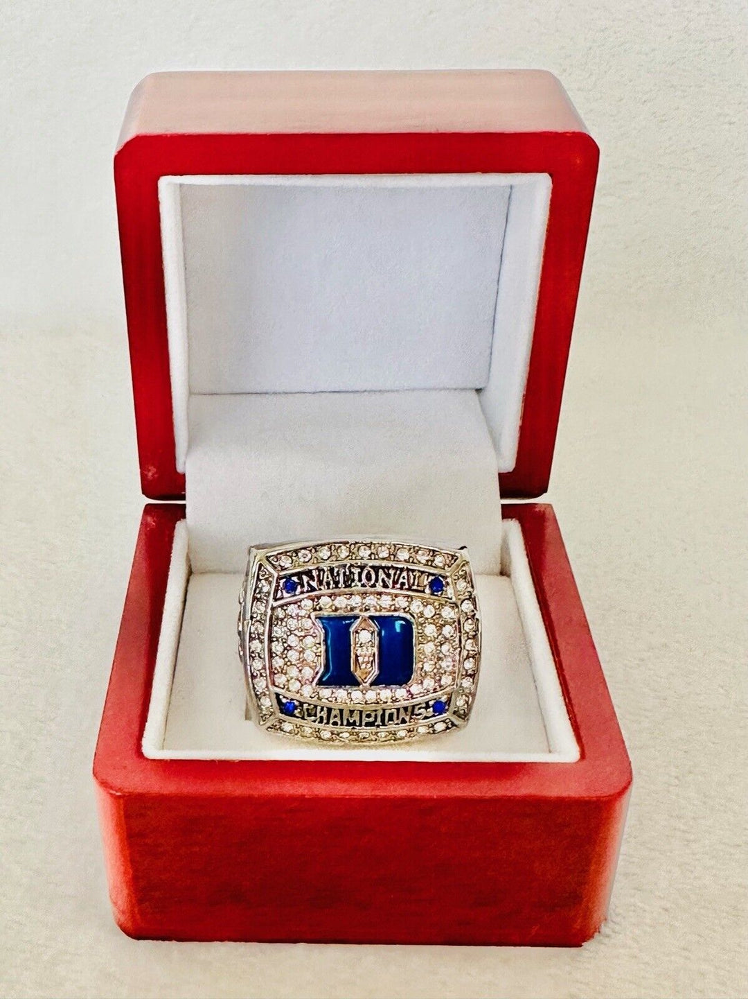 2015 Duke Blue Devils National Championship Ring W Box, US SHIP Coach K - EB Sports Champion's Cache