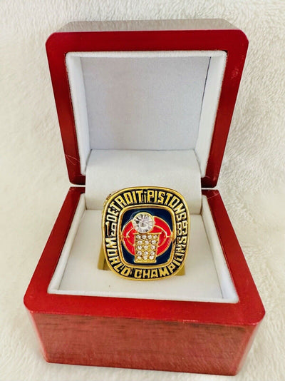 1989 Detroit Pistons Championship Replica Ring W Box,  SHIP - EB Sports Champion's Cache