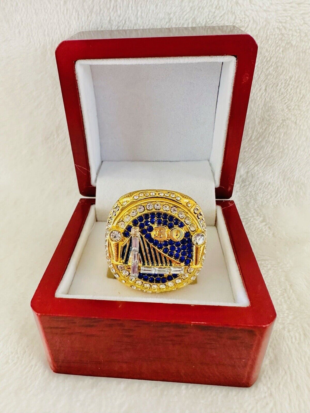 2018 Golden State Warriors NBA Championship Ring W Box,  SHIP Stephen Curry - EB Sports Champion's Cache