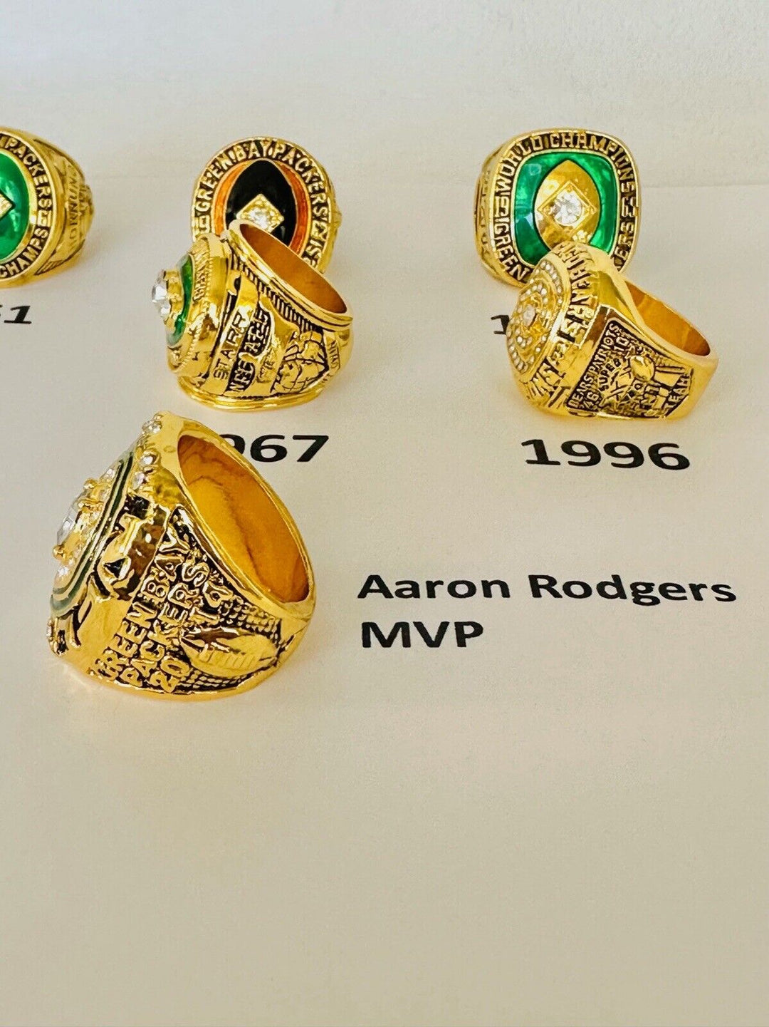 Green Bay Packers Championship Replica Ring W Box, US SHIP, PICK YOUR RING!!!! - EB Sports Champion's Cache