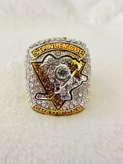 2017 Pittsburgh Penguins  Stanley Cup 18k GP Championship Ring,  SHIP - EB Sports Champion's Cache